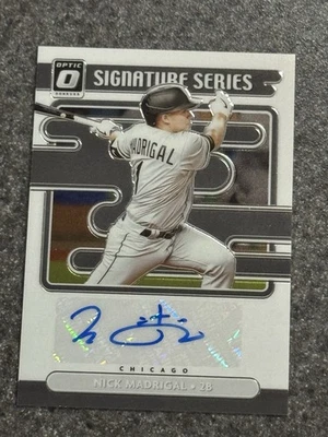 Nick Madrigal 2021 Donruss Optic Signature Series Holo RC Auto Autograph #SS-NM - Image 1 of 2