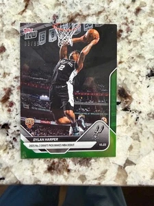 Tarjeta de novato 2025 Topps Now NBA Green Foil/99 Spurs Dylan Harper #7 debut en la NBA - Imagen 1 de 1