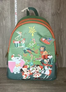 Loungefly Disney Parks Christmas Holiday Glow in the Dark Backpack Purse Bag New - Picture 1 of 7