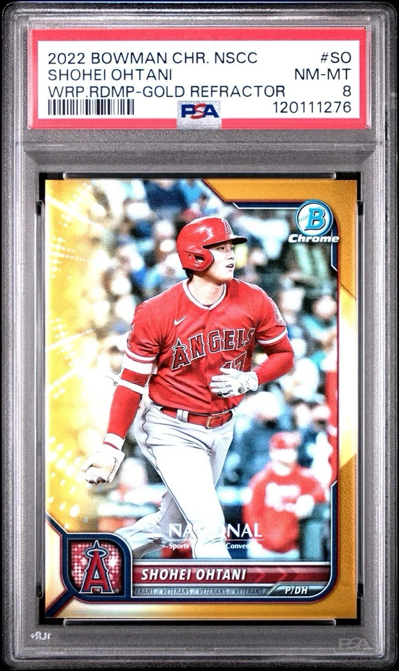 2022 SHOHEI OHTANI Bowman Chrome NSCC National Gold Ref /50 PSA 8 🔥 - Image 1 of 2