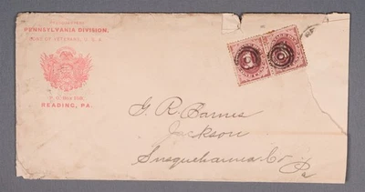 MayfairStamps US 1891 Pennsylvania Sons of Veterans Reading to Jackson Short Pai - Image 1 of 2