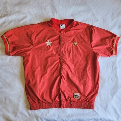 Nike обручи обсидиана красный мужской SM баскетбол разминка стрельбы кнопка куртка  - Изображение 1 из 4