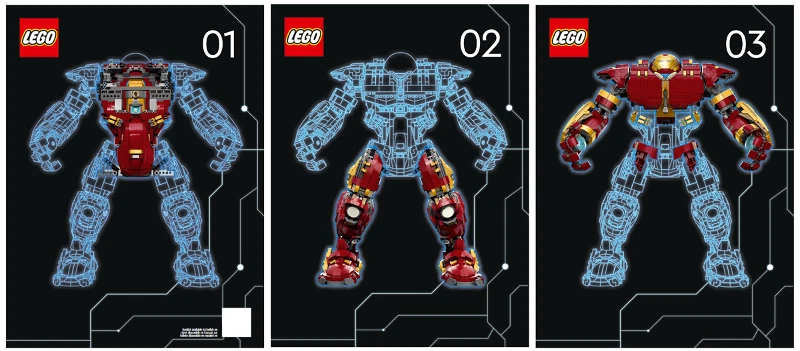 MANUAL ONLY LEGO Marvel Super Heroes: Hulkbuster (76210) AVENGER ALL 3 BOOKS - Image 1 of 1