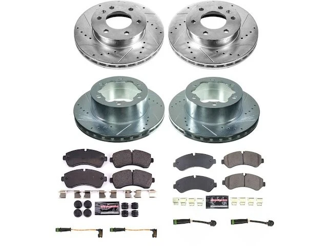 Kit de pastillas de freno delanteras y traseras y rotor para Freightliner Sprinter 3500XD NB783YP Foto 1 de 1