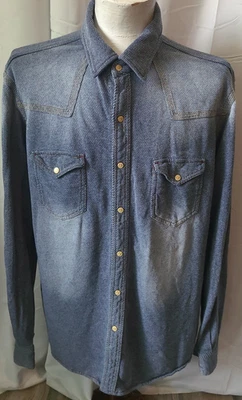 Camisa para hombre Ryan Michael L/S frontal a presión - XL - Rayón y seda Foto 1 de 4