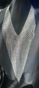 Natasha Oversize Statement Strass Kristalle / Klar / Silber - Bild 1 von 8