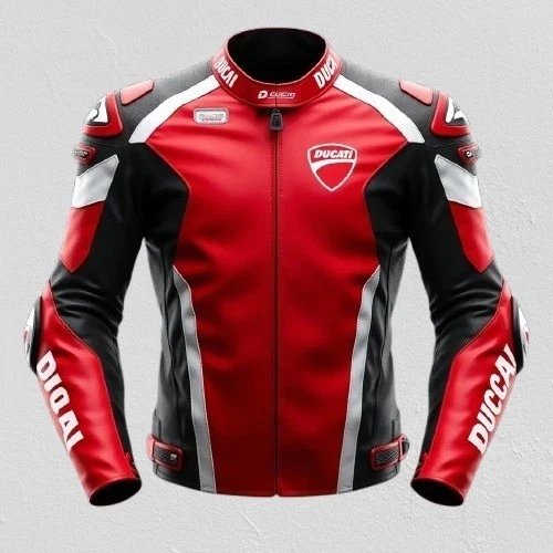 Ducati 2025 Men Motorbike Leather Jacket Motorcycle Bikers Racing Sports Jackets - Image 1 of 4