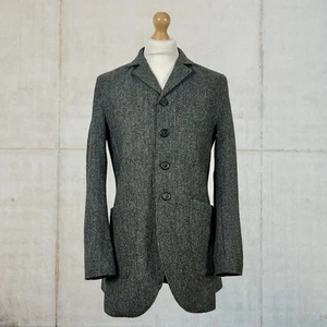 Hübscher grüner Black Label 100 % Wolle Fischgrät Tweed Gehrock fällt klein aus - Bild 1 von 22