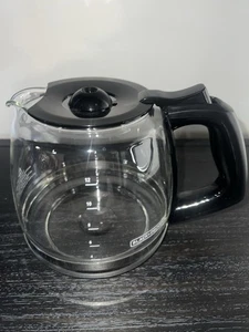 Carafe Black & Decker Coffee Pot 12 Cup Glass Replacement Decanter Black - Picture 1 of 4