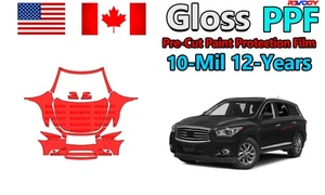 10mil PreCut PPF Paint Protection Film For INFINITI QX60 3.5 AWD-3.5 2014-2015 - Picture 1 of 12
