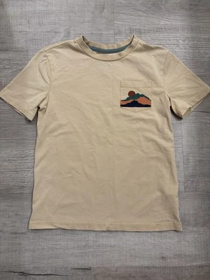 C&C California Youth T-Shirt Medium 7/8 Beige With Sunset Mountains - Image 1 of 4