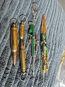 Kugelschreiber - Karabiner Patronen-Optik Repetier-Hebel+Schlüsselanhänger SET - Bild 1 von 7