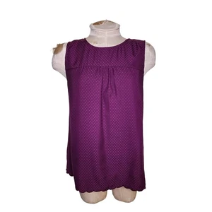 Lila gepunktete Bluse Skies Are Blue Damen Top Größe Small ärmellos - Bild 1 von 5