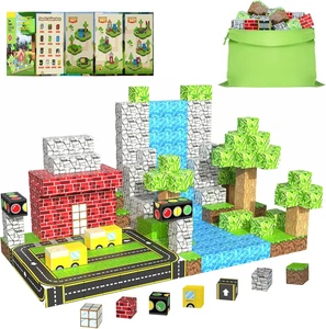 Magnetische Bausteine für Kinder von 4-8 Jahren, Magnetwürfel, Magnet MINT Sensorik  - Bild 1 von 7