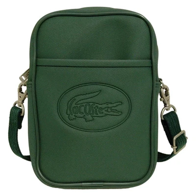 Auténtico bolso de hombro de PVC verde oscuro Lacoste Foto 1 de 4
