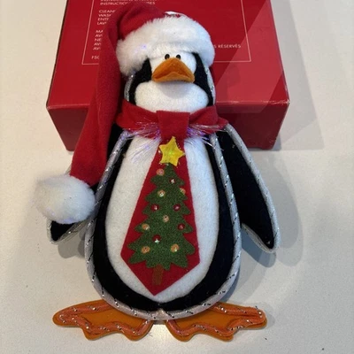 Adorno colgante ventana pingüino iluminado decoración de Navidad Foto 1 de 4