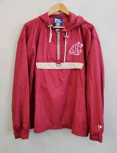 Washington State Cougars WSU Vintage Windbreaker Pro Player Hoodie Men's Large - Picture 1 of 8