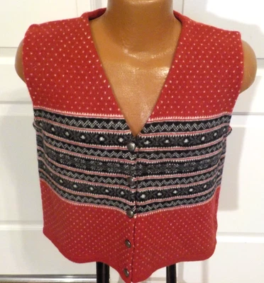 Women's Eddie Bauer 100% Lambswool Christmas Holiday SWEATER VEST. Size Large - Image 1 of 3
