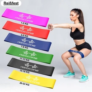 6er Fitnessband Gymnastikband Fitness Sport Band Set Beine Widerstandsband Yoga - Bild 1 von 3