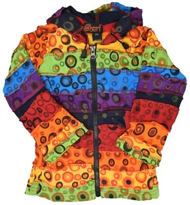 Chaquetas de hadas pixie unisex de festival psicodélicas con estampado de burbujas arco iris para niños - Imagen 1 de 2