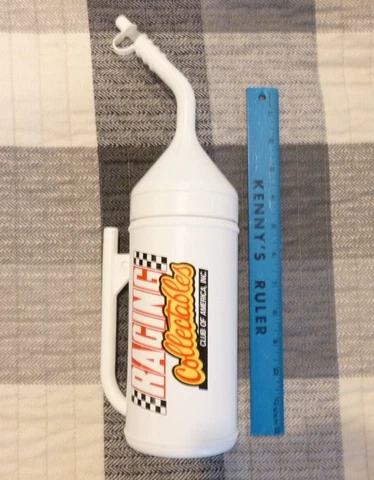 REDUCED RCCA Fan Fueler miniature NASCAR Fuel Can Water Bottle---unused Cover