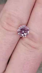 4 CT Natural Baby Pink Diamond Round Cut 10.50 mm VVS1 D Grade GDGL Certified D5 - Picture 1 of 4