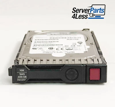 781577-001 HP 600GB 12G SAS 10K 2.5IN SC ENT HDD 781516-B21 - Image 1 of 4