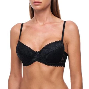 Padded Push-Up T-Shirt Demi Lace Plunge Underwire Sexy Comfortable Half Cup Bra - Picture 1 of 17