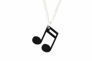 Noten Kette Halskette Miniblings 45cm Note Noten Sechzehntel Musik Acrylglas - Bild 1 von 3