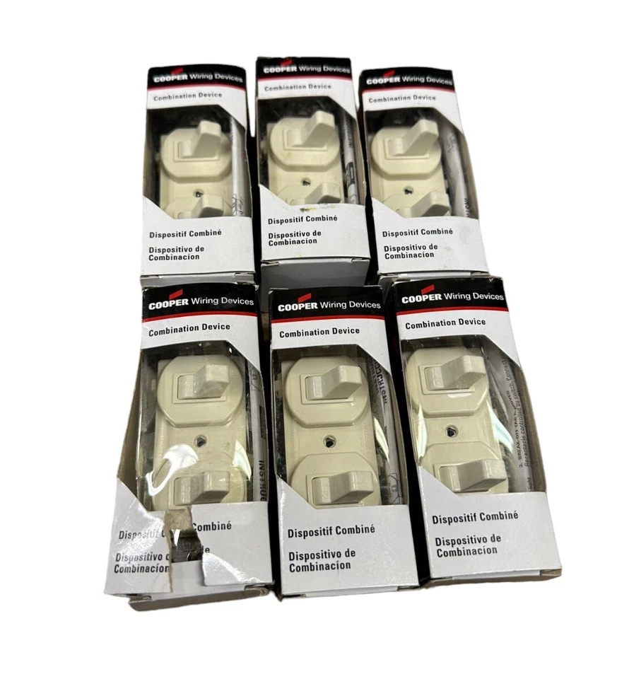 Cooper 271LA combinação dois interruptores de pólo único (LOTE DE 6) **VENDA** - Imagem 1 de 1