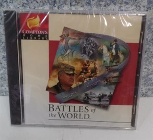 Software Comptons Home Library Battles Of The World 1996 Vintage NEW SEALED - Picture 1 of 2