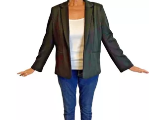 Investments Damen Größe 18 Schwarz Blazer Jacke Stretch Taschen Gefüttert C38 - Bild 1 von 8