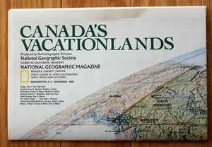 Mapa de National Geographic; noviembre de 1985; tierras de vacaciones de Canadá - Imagen 1 de 3
