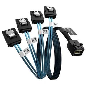 SAS to SATA Cable, SFF-8643 to Forward Breakout Compatible Raid Controller 3.3ft - Picture 1 of 7