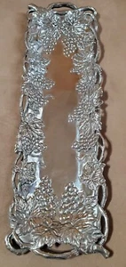 Arthur Court Metal Oblong Serving Tray Grape Pattern Sand Casted in Aluminum NIB - Picture 1 of 16