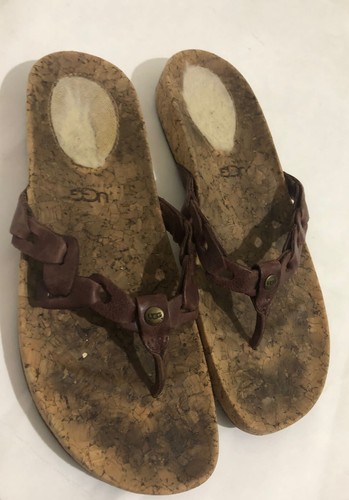 Sandali UGG donna 9w perizoma sughero infradito comfort casual 1804