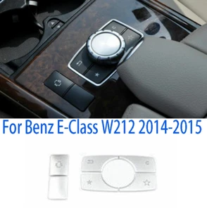 For Benz E-Class W212 2014-2015 ABS Silver Central Console Multimedia Decor 6PCS - Foto 1 di 7