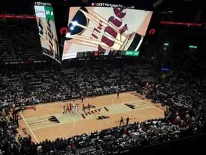 2 4 Cleveland Cavs Cavaliers Brooklyn Nets Tickets Baseline 212 Row 4 Aisle 3/11 - Picture 1 of 3