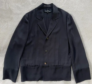 Vintage AD1993 90s Comme Des Garcons Designer Jacket Black Archive made in Japan - Picture 1 of 12