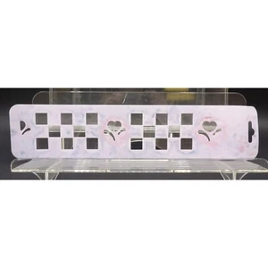 Vintage-Style Stencil With Hearts & Squares Pattern For DIY Crafts And Decor- Us - Picture 1 of 3