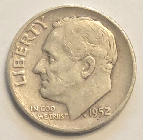 1952 Roosevelt Dime 90% Silver Selling As Shown In Photos B66 Cover