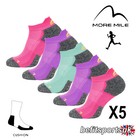 RUNNING SOCKS WOMENS LADIES SOFT COOLMAX MORE MILE GYM RUN ANKLE SOCK 5 PAIRS