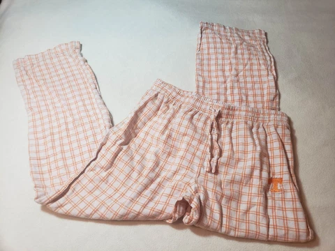 Tennessee Volunteers Size Large NCAA Pajama Lounge Pants Plaid Unisex Vintage Cover
