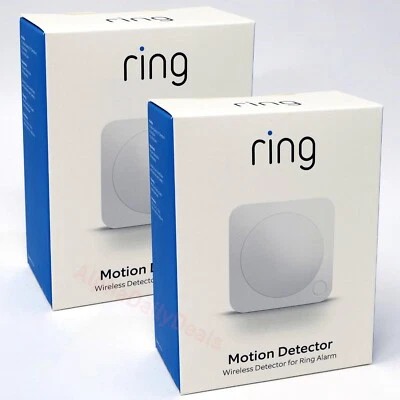 2 Pack Ring Alarm Motion Wireless Detector 2nd Gen White 4SP1SZ-0EN0 - Image 1 of 4