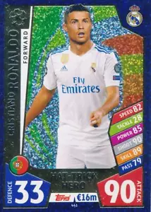 Match Attax Champions League 17/18 - 441 - Cristiano Ronaldo - Hattrick Hero - Bild 1 von 1