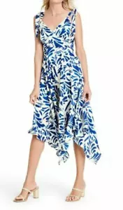 Alexis For Target Botanical Tie Strap Asymmetrical Hem Dress Blue Size XS - Picture 1 of 6