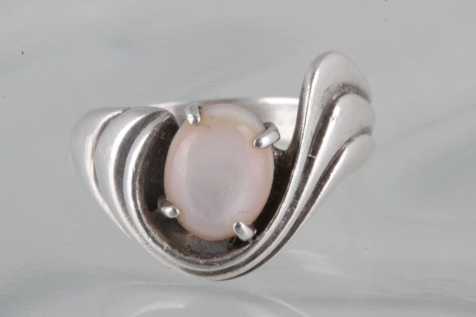 STERLING SILVER CJ MOON STONE RING 925 FINE 4312 - Image 1 of 1