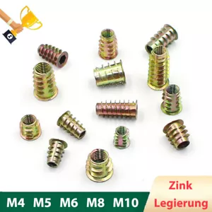 Einschraubmutter Einschraubmutter Innensechskant Muffen Gewindemuffe M4 M5 M6 M8 - Bild 1 von 31