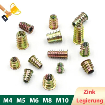 Einschraubmutter Einschraubmutter Innensechskant Muffen Gewindemuffe M4 M5 M6 M8 - Bild 1 von 4