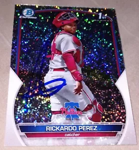 Rickardo Perez 2023 Bowman Chrome Speckle Refractor 1st Auto Card #181/299 - Picture 1 of 1